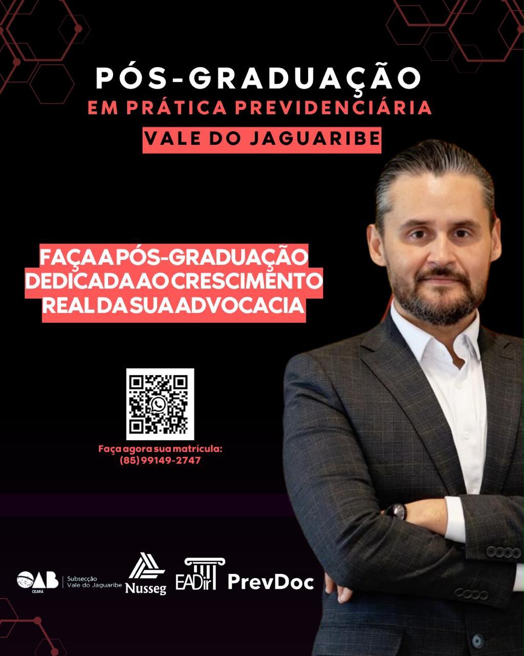 P�S-GRADUA��O EM DIREITO E PROCESSO  PREVIDENCI�RIO - VALE DO JAGUARIBE/CE